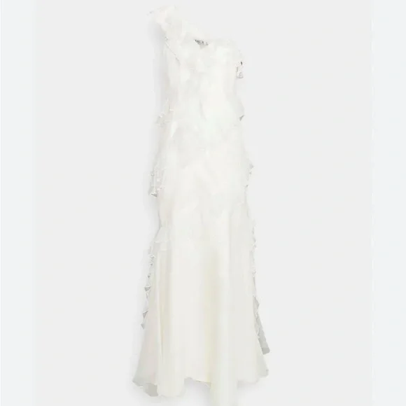 Anthropologie x Amur Harlow Silk One-Shoulder Gown